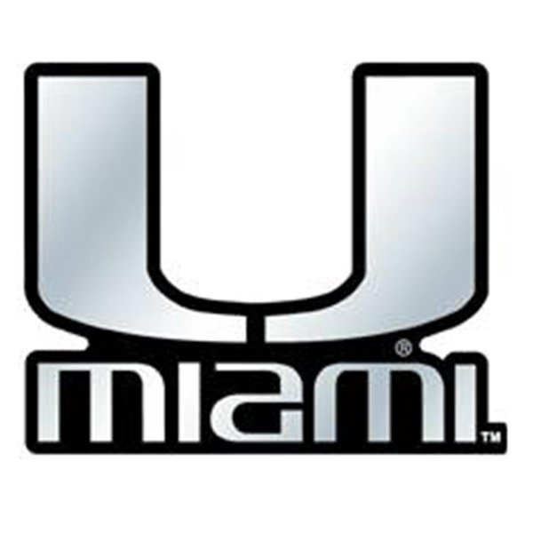 Cisco Independent Miami Hurricanes Auto Emblem - Silver 8162003422